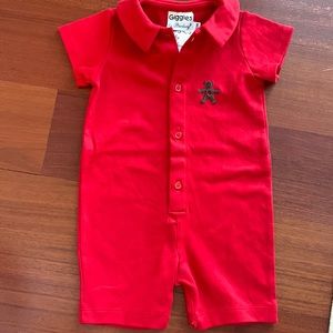 🌺 NWT Giggles by Strasberg Red Short 1pc Sz 12M